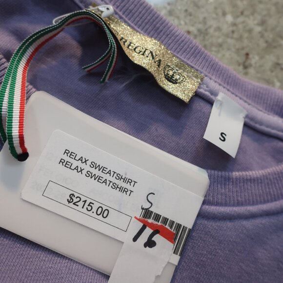 NWT Womens Regina Relax Purple Pink Yellow Ombre Relax Pullover Sweatshirt S - Picture 6 of 6
